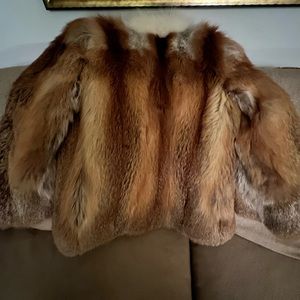 Real fur golden fox Coat